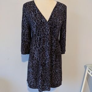 Soma Sleepwear Dress L Navy Leopard SUPER SOFT